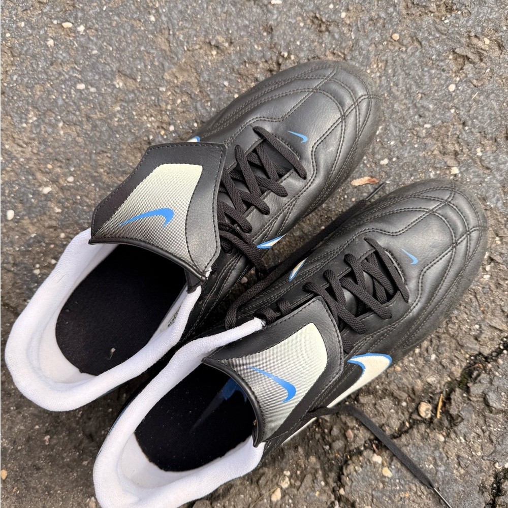 Nike Black and Blue Mens soccer cleats